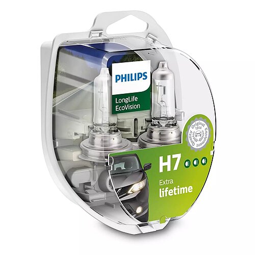 Philips H7 12V 55W PX26d LongLife EcoVision 2 Stück