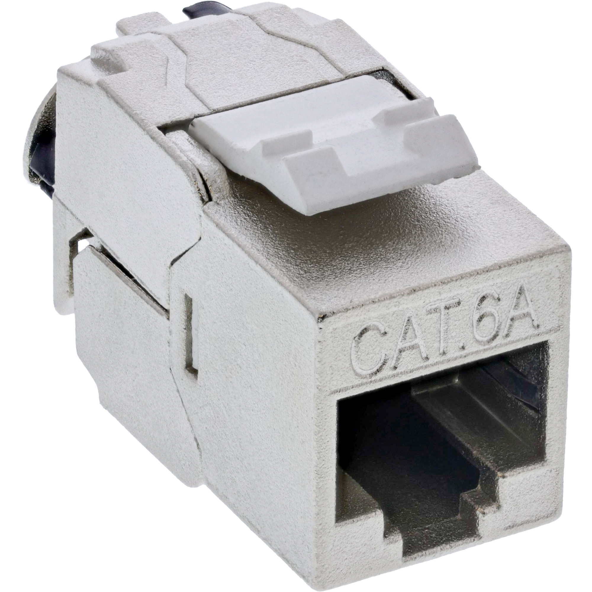 Inline® Keystone RJ45 Buchse Slim, SNAP-In, Cat.6A, integrierter Kabelbinder