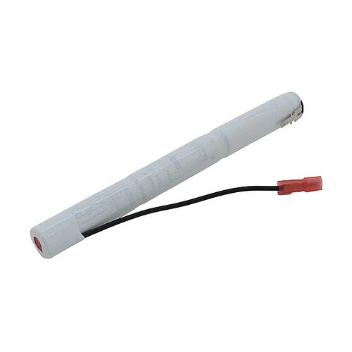Notleuchtenakku NiCd 3,6V 860mAh L1x3 Mignon AA mit Fastonstecker 2,8mm +Pol und 110mm Kabel und Faston-Buchse 2,8mm -Pol ersetzt Onelux AA09 Notleuchtenakku NiCd 3,6V 860mAh L1x3 Mignon AA mit Fastonstecker 2,8mm +Pol und 110mm Kabel und Faston-Buchse 2,8mm -Pol ersetzt Onelux AA09