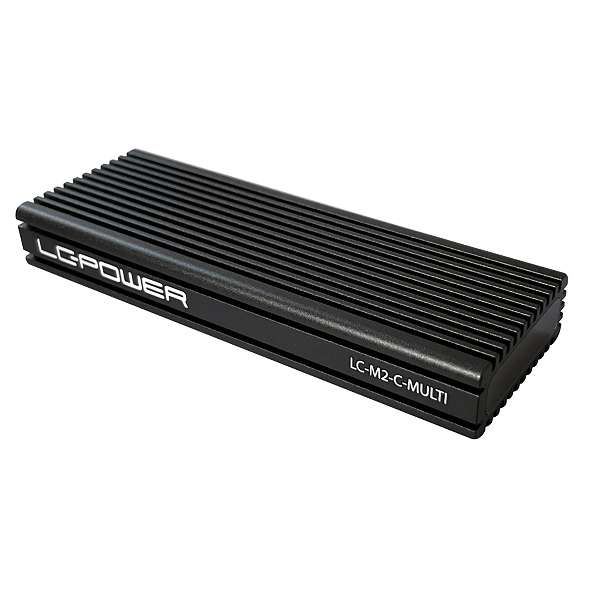 LC-Power LC-M2-C-MULTI M.2-SSD-gehäuse (NVMe & SATA), USB 3.2 Gen.2x1, schwarz LC-Power LC-M2-C-MULTI M.2-SSD-gehäuse (NVMe & SATA), USB 3.2 Gen.2x1, schwarz