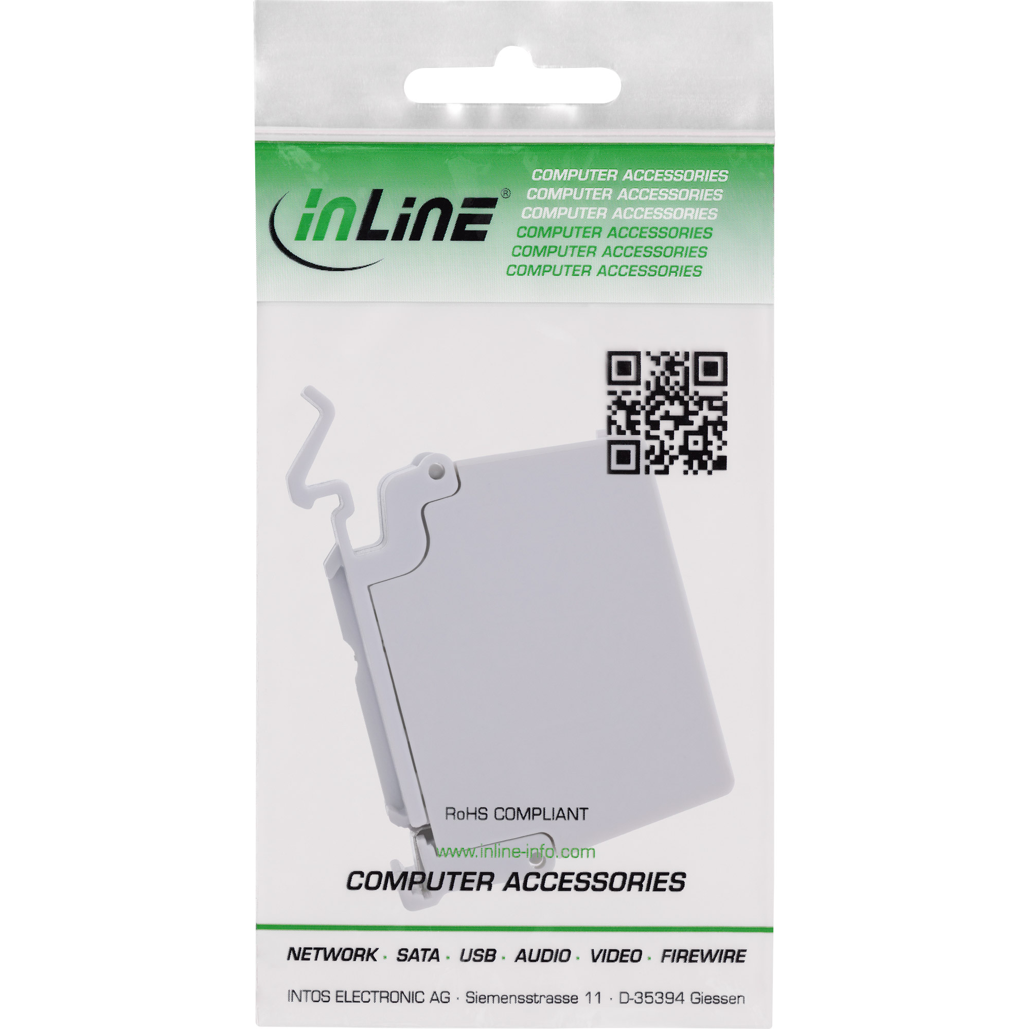 InLine® Cat.6A RJ45 Doppelkupplung für Hutschiene