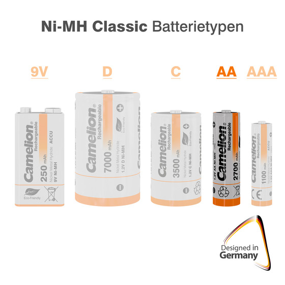 Camelion NiMH AA Mignon 2500mAh HR6 Classic Akku mit Aufbewahrungsbox
