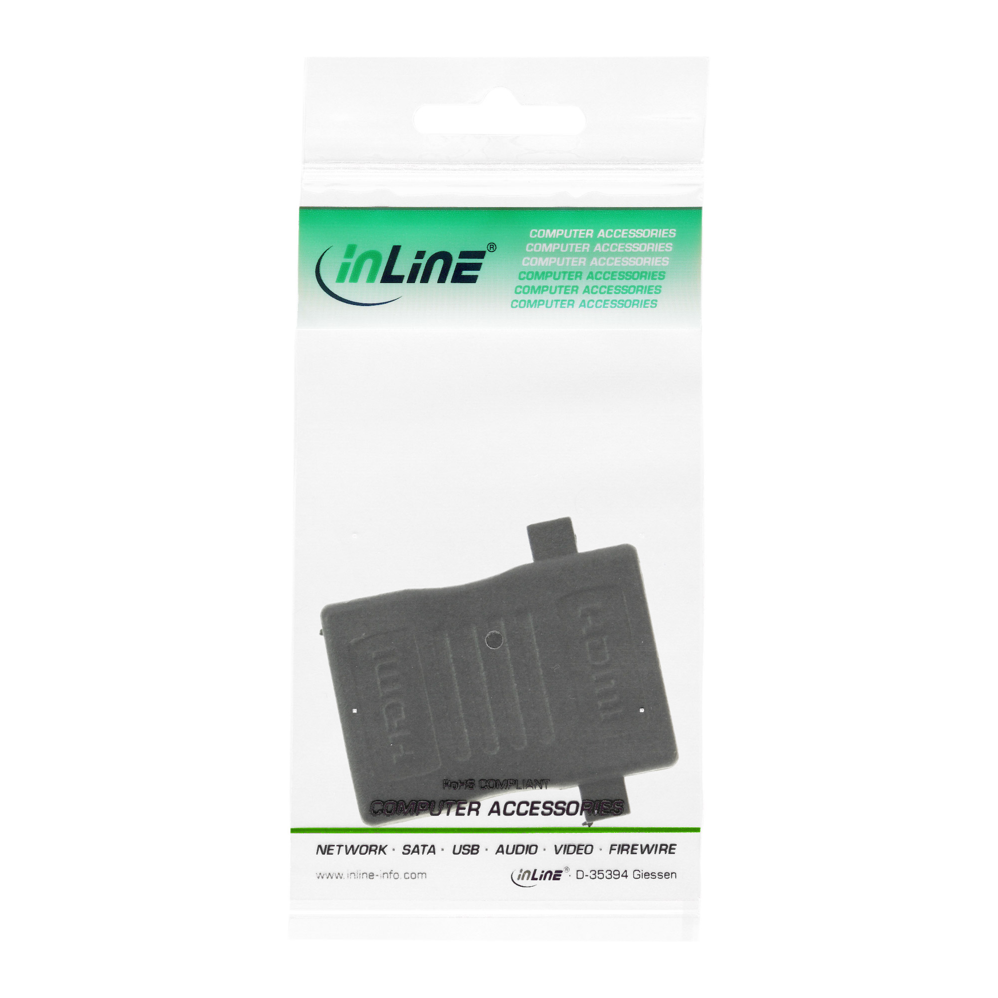 Inline® HDMI Adapter zum Einbau, HDMI A Buchse/Buchse, vergoldete Kontakte, 4K2K