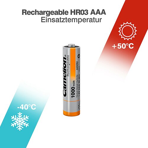 4x Camelion NiMH AAA Micro 1000mAh HR03 Classic Akku