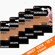 5x Duracell MN27 V27A LR27A Alkaline 12V Batterie 