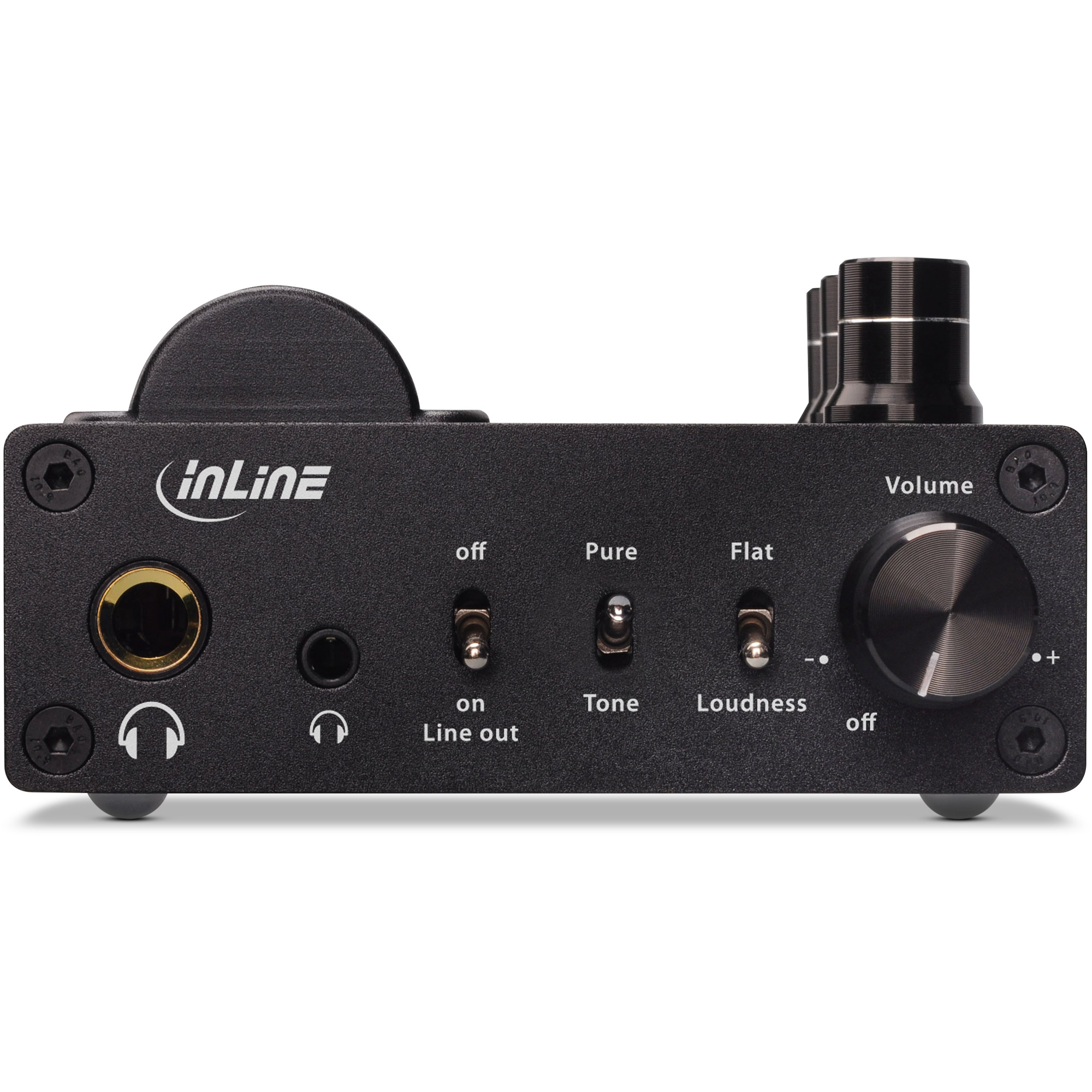 InLine AmpUSB-EQ, Hi-Res DSD Kopfhörer-Röhrenverstärker+ Equalizer, USB DAC