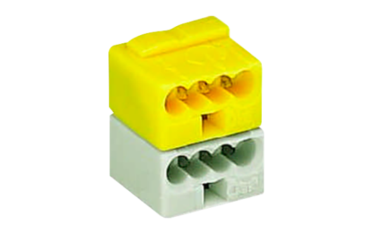 4-Leiter-Buchsenklemme WAGO, Ø0,8mm, 8 Klemmstellen, 2-polig, Einzellötstifte