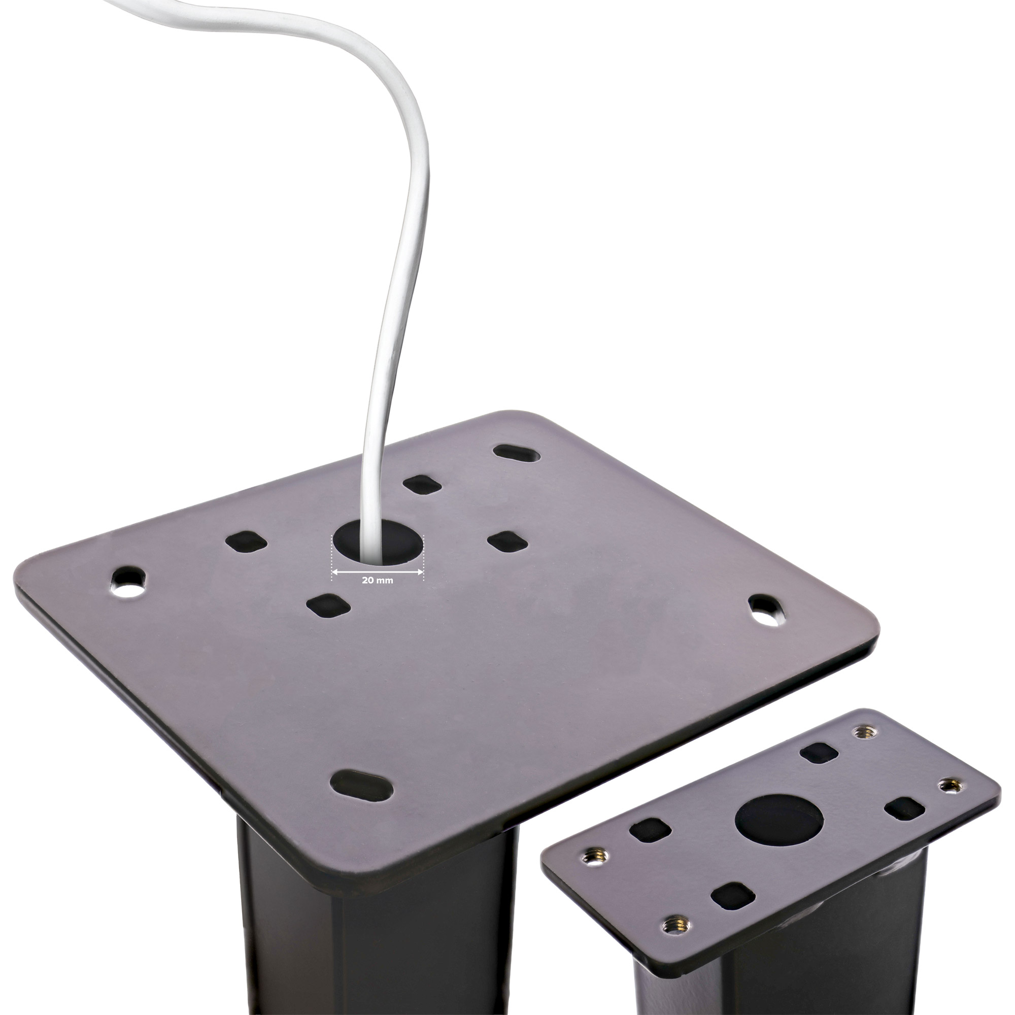 Inline® Universal Wallbox-Standfuß mit EV-Ladekabel Halterung, schwarz