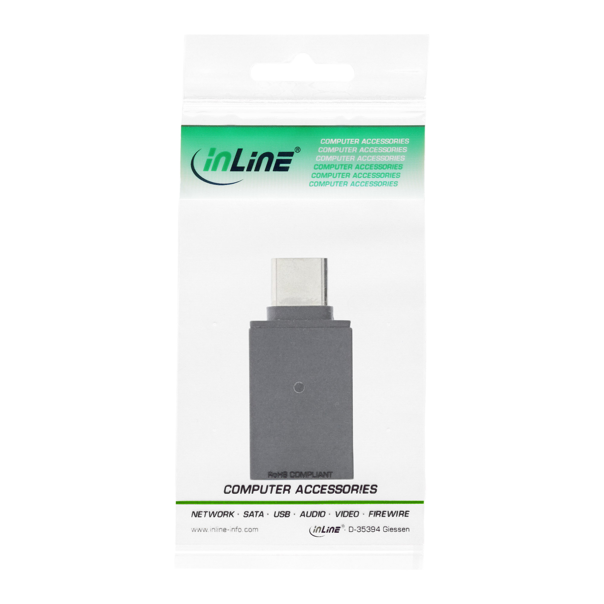 Inline® USB 3.2 Gen.2 Adapter, USB-C Stecker an USB A Buchse, OTG Inline® USB 3.2 Gen.2 Adapter, USB-C Stecker an USB A Buchse, OTG