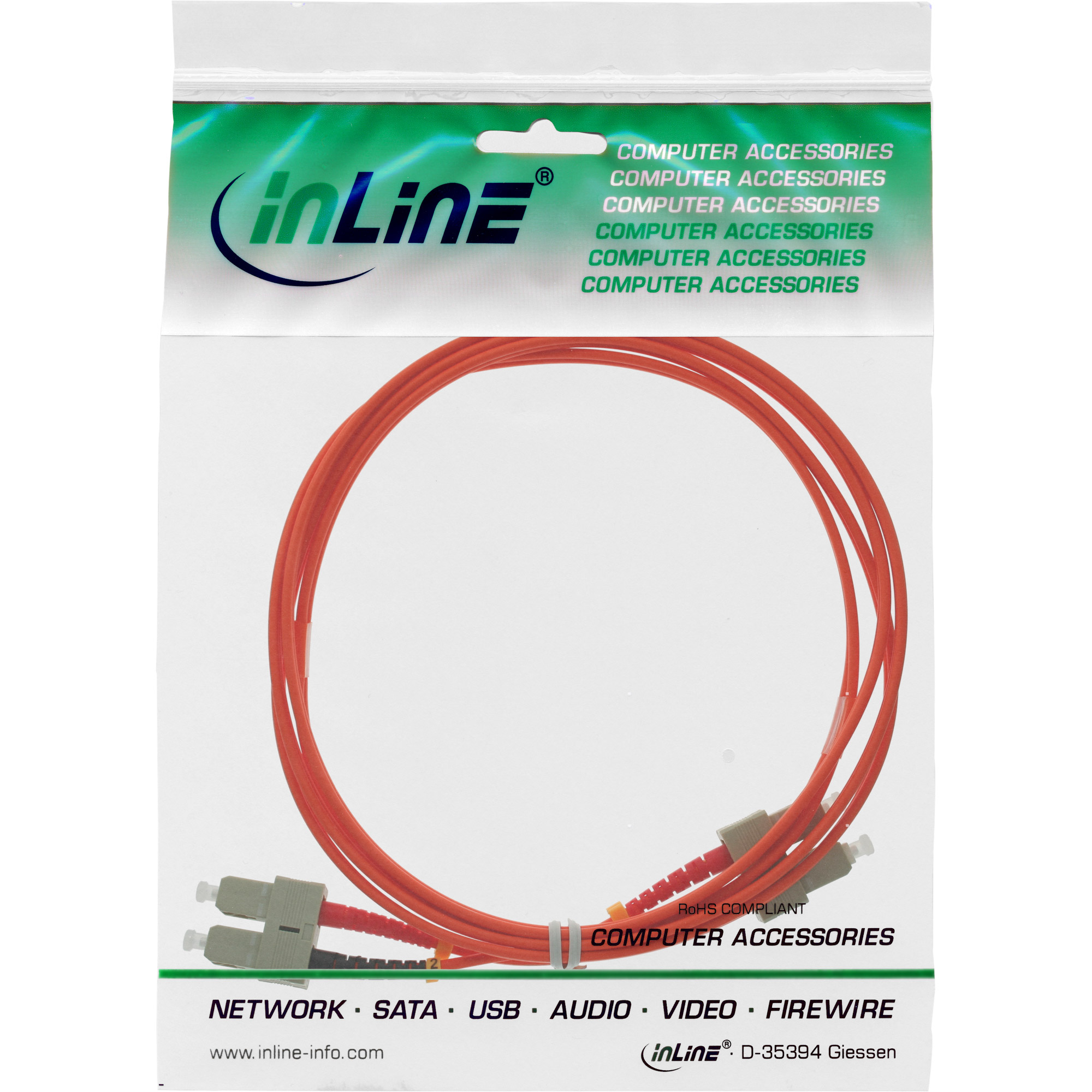 Inline® LWL Duplex Kabel, SC/SC, 50/125µm, OM2, 15m
