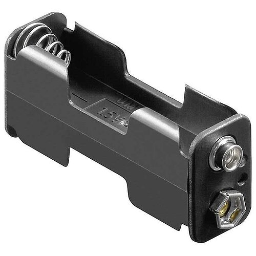Batteriehalter für 2x Mignon mit Druckknopf Batteriehalter für 2x Mignon mit Druckknopf
