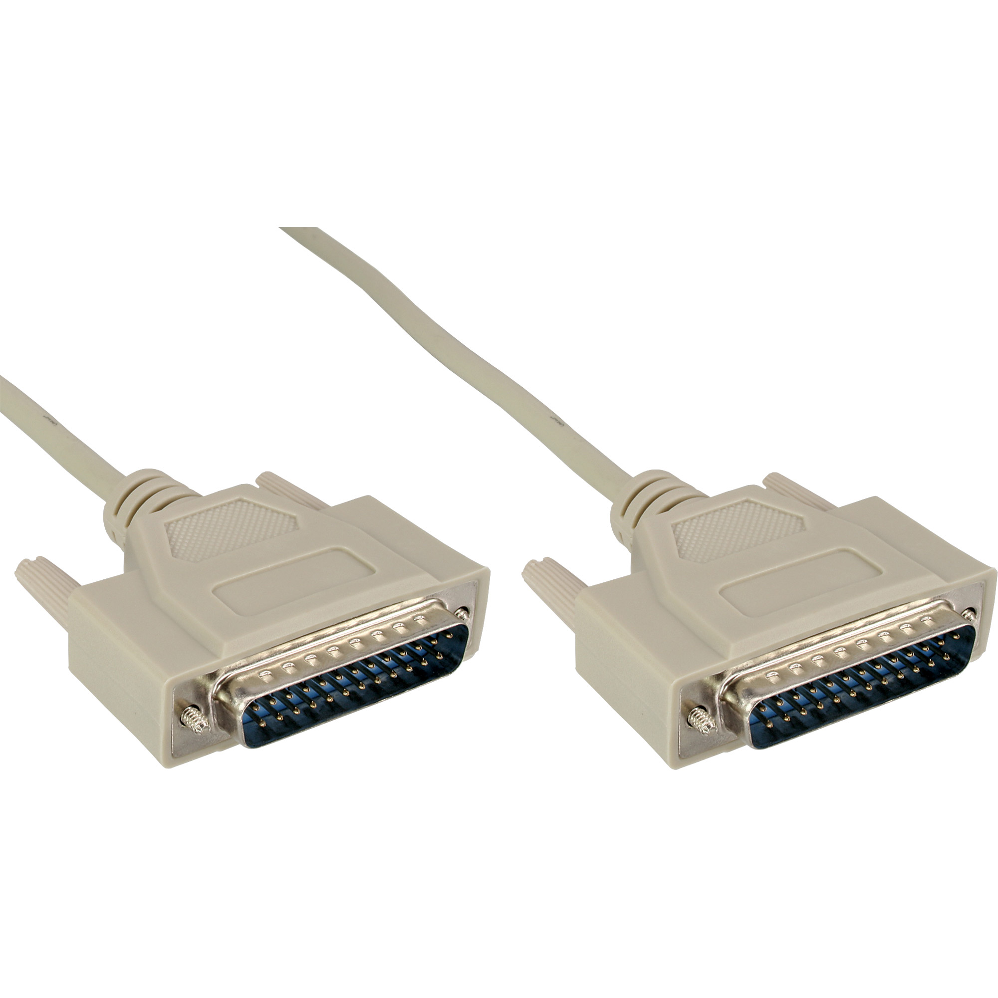 Inline® Serielles Kabel, 25pol Stecker / Stecker, vergossen, 1:1 belegt, 10m Inline® Serielles Kabel, 25pol Stecker / Stecker, vergossen, 1:1 belegt, 10m