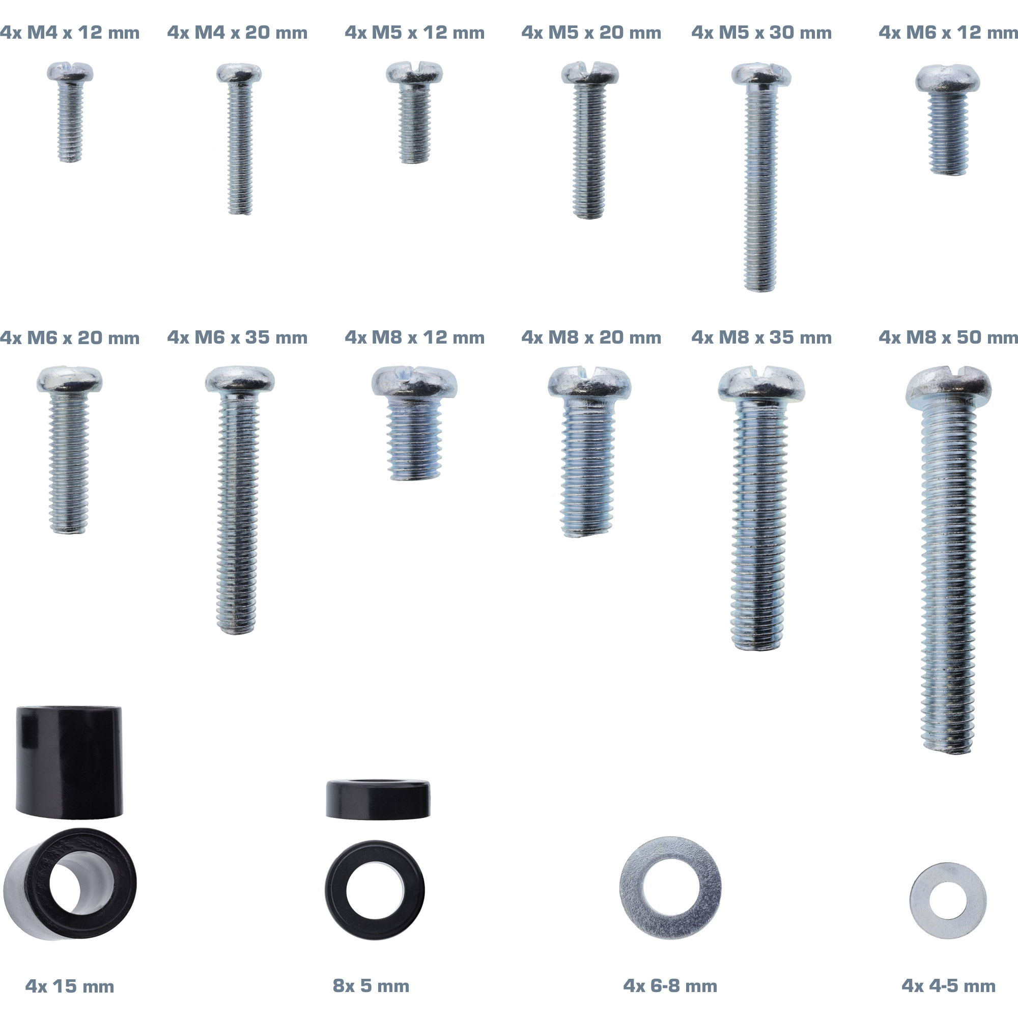 Inline® Schraubenset 68-teilig für TV-Wandhalterung Inline® Schraubenset 68-teilig für TV-Wandhalterung