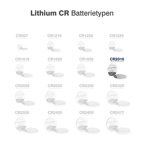 100x Camelion CR2016 Lithium Knopfzelle 3V 