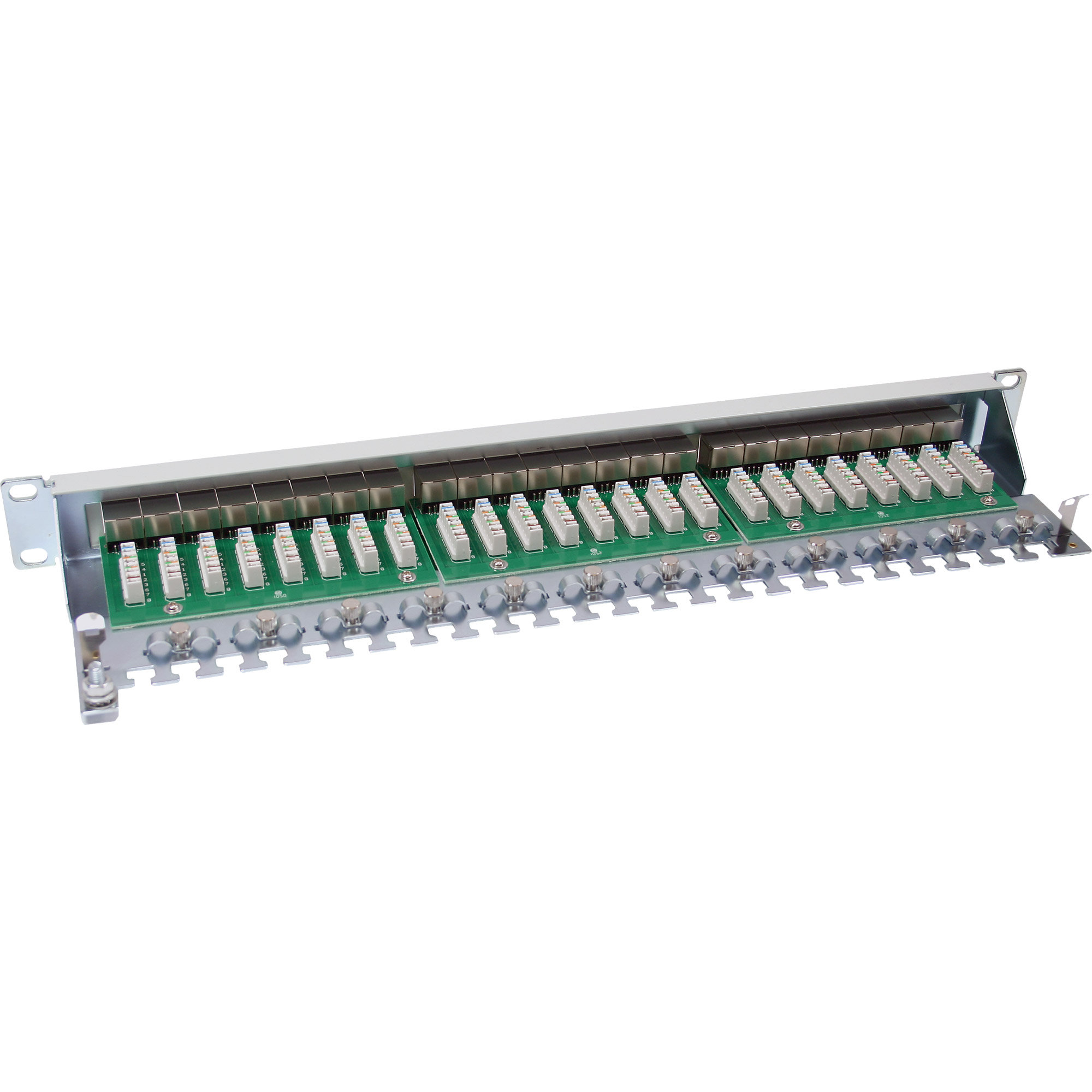 Inline® Patchfeld Cat.6, 24-fach, 48,26cm (19"), 1HE, lichtgrau, RAL7035