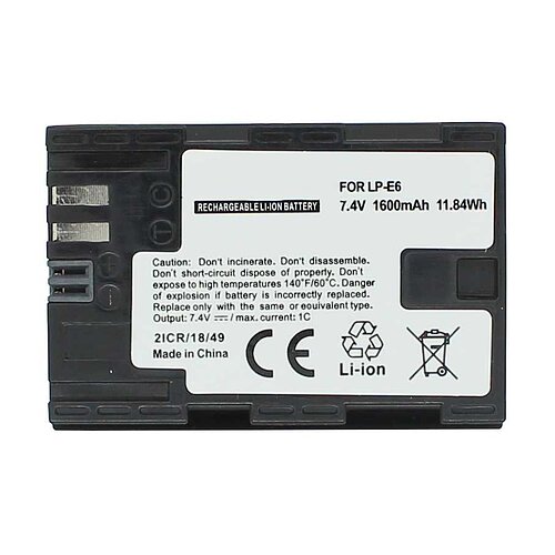 Digicam-Akku LiIon 7,4V 1600mAh passend für CANON 5D Mark III