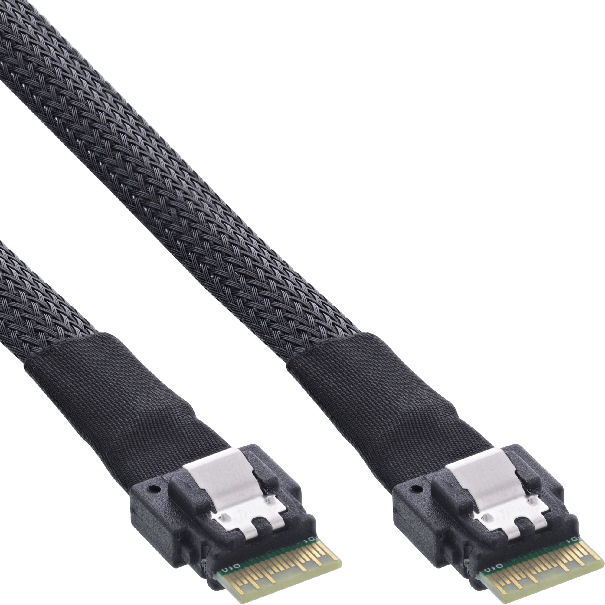 Inline® Slim SAS Kabel, SFF-8654 zu SFF-8654, 24Gb/s, 0,5m Inline® Slim SAS Kabel, SFF-8654 zu SFF-8654, 24Gb/s, 0,5m