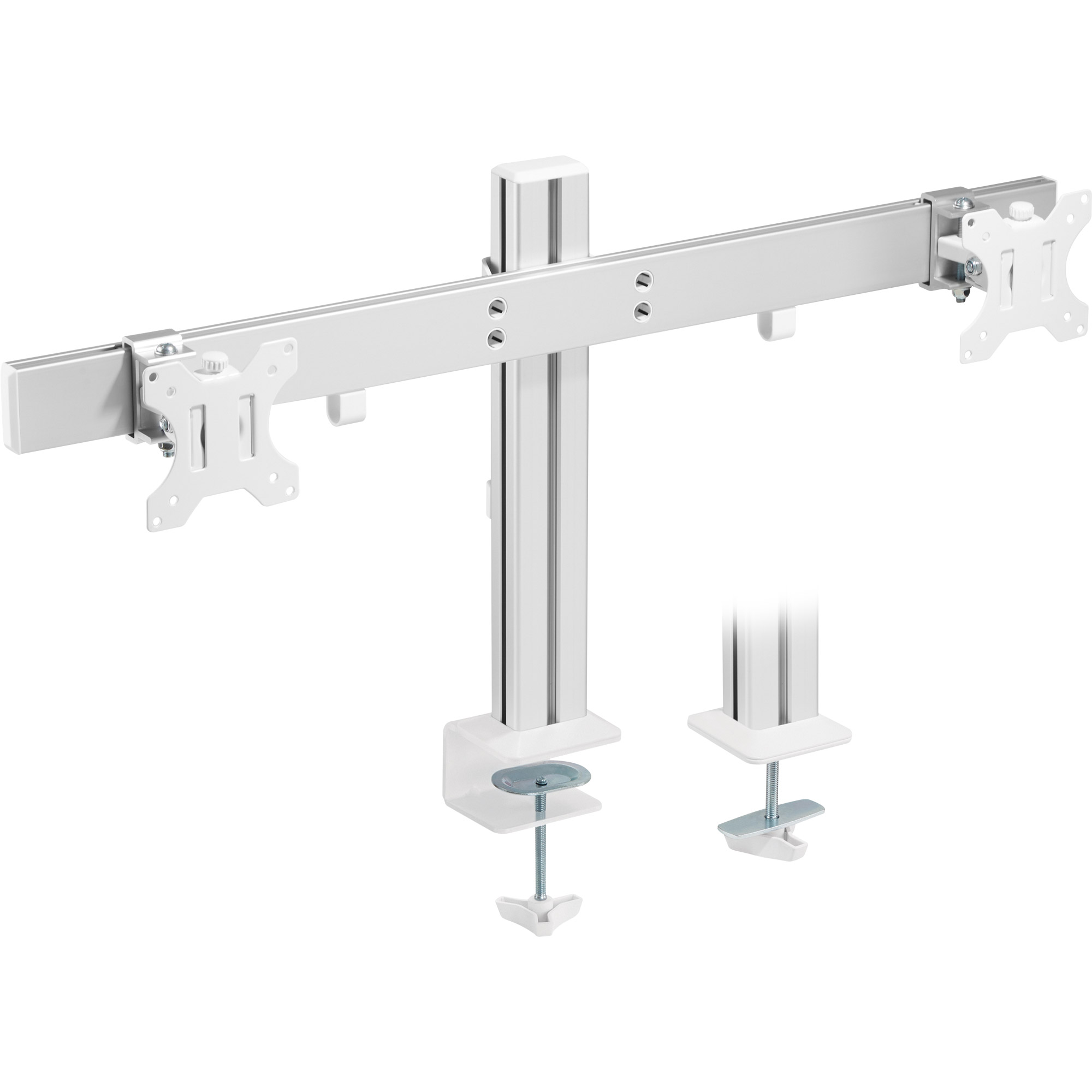 Inline® Aluminium Monitor-Tischhalterung für 2 Monitore bis 32", 8kg