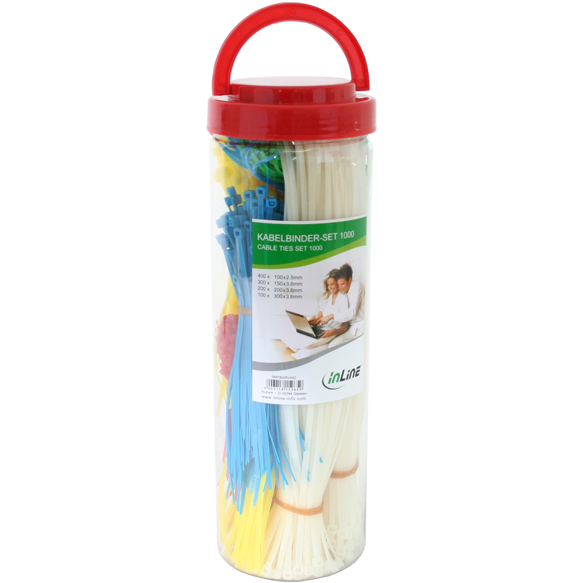 Inline® Kabelbinder-Set, 1.000 Stück