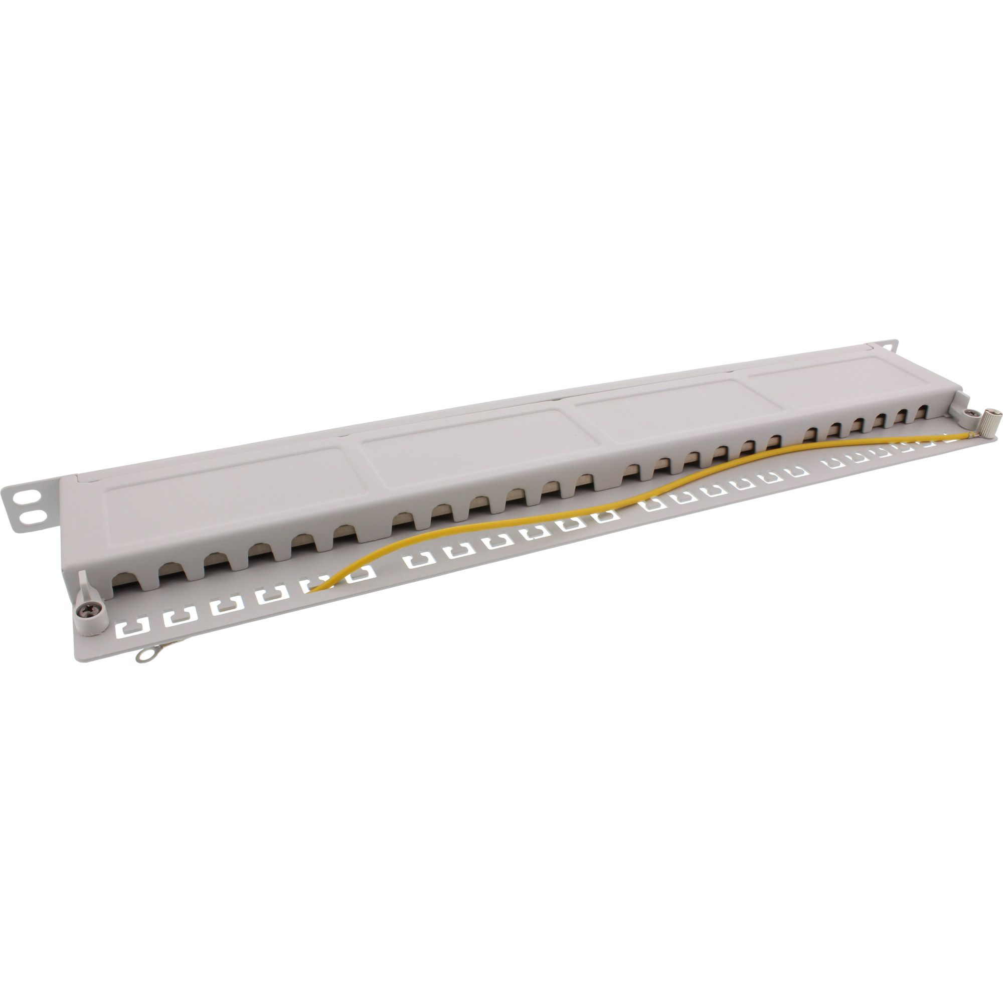Inline® Patchfeld Cat.6A 24-fach 19" 0,5HE lichtgrau RAL7035