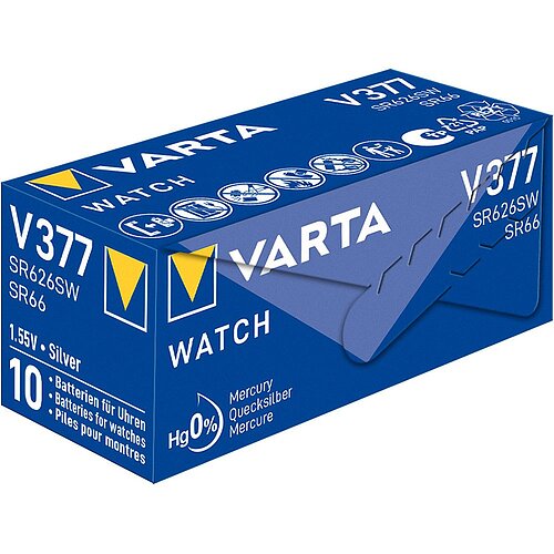 10x SR626SW SR66 377 Silberoxid Batterie Varta 1,55 V