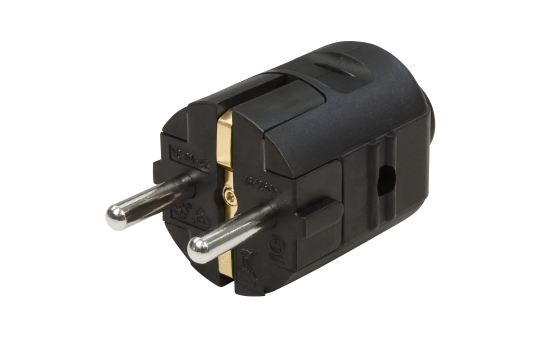 Schutzkontakt-Stecker McPower, schwarz