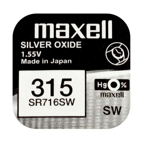 1x SR716SW 315 Silberoxid Batterie Maxell 1,55 V