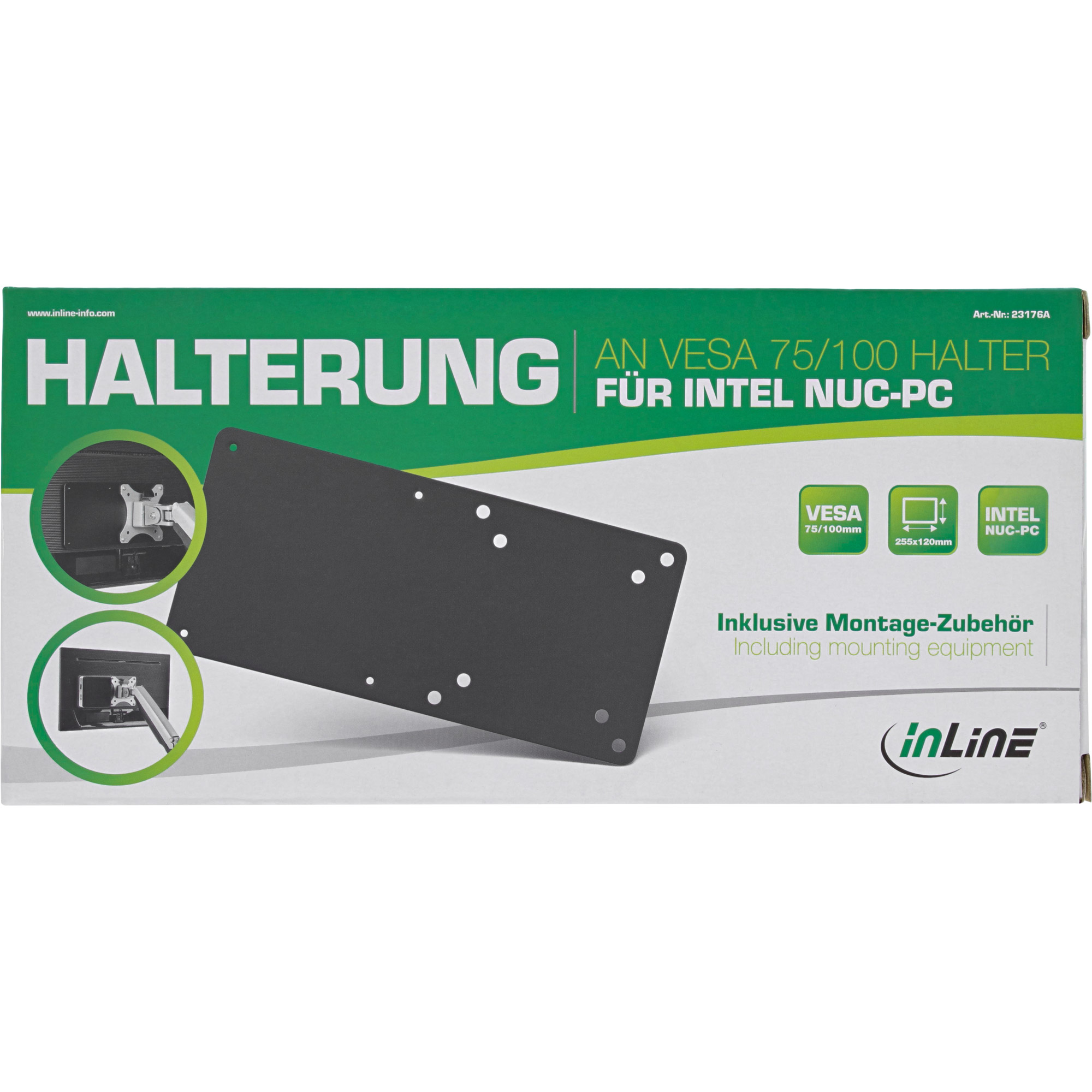 Inline® Halterung für Intel NUC-PC an VESA 75/100 Halter Inline® Halterung für Intel NUC-PC an VESA 75/100 Halter