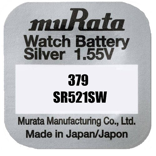 1x SR521SW SR63 379 Silberoxid Batterie Murata ex Sony 1,55 V