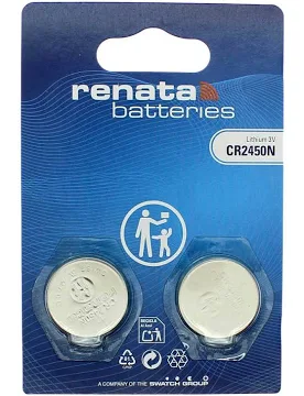 2x Renata CR2450N 2450 mit Absatz Lithium Knopfzelle 3V Batterie