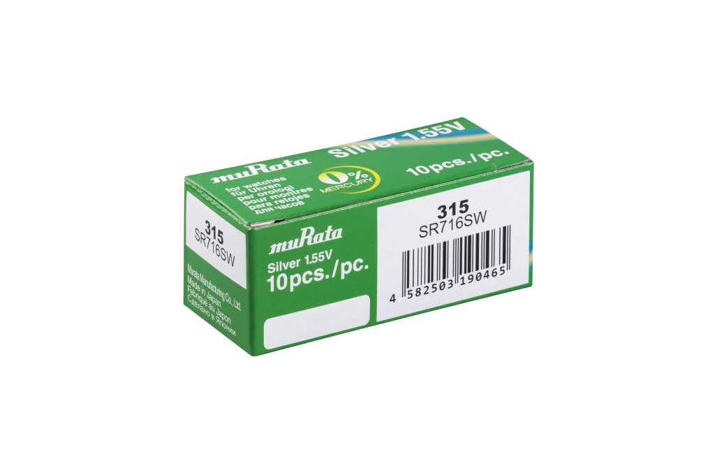 10x SR716SW SR67 315 Silberoxid Batterie Murata 1,55 V
