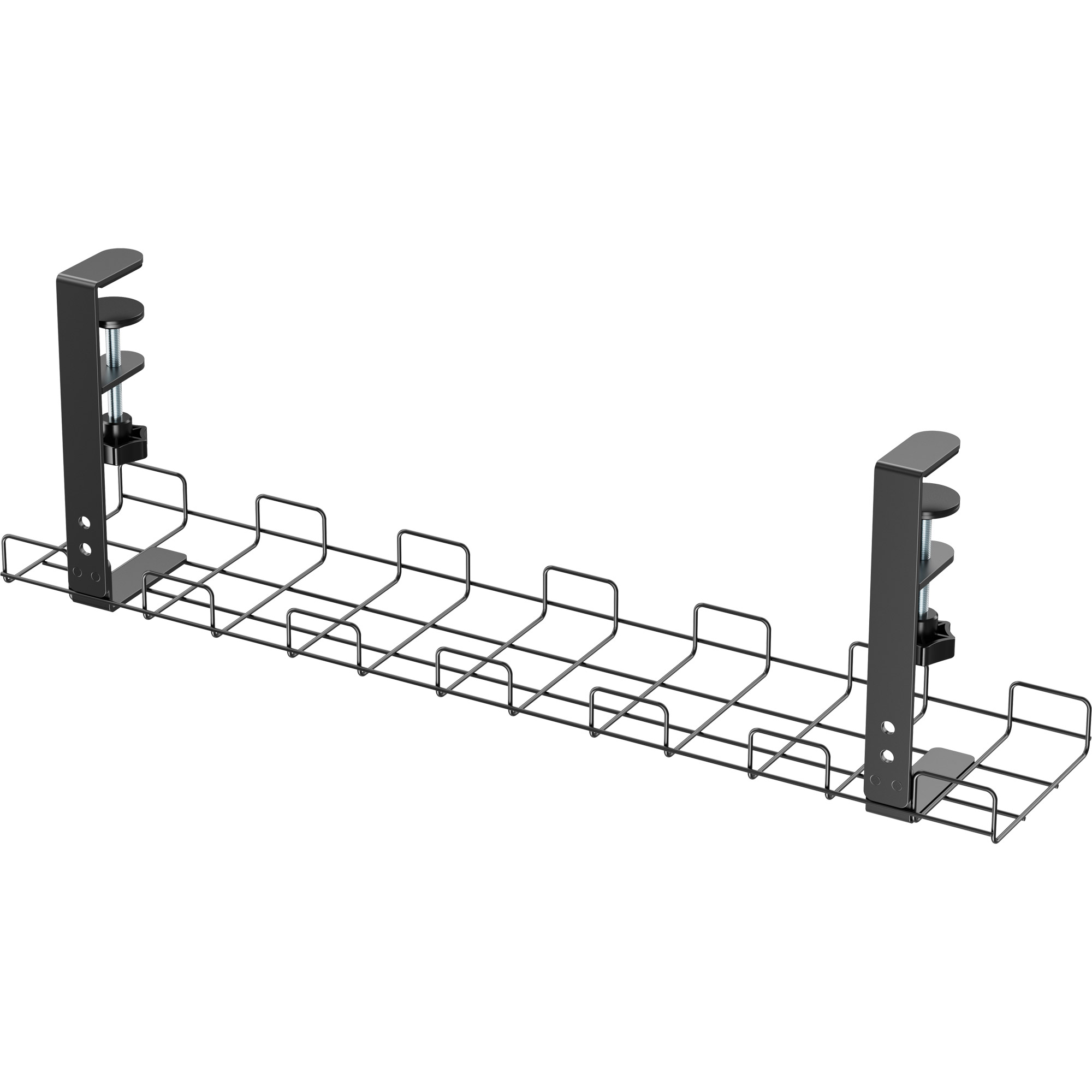 InLine® Kabelführungs-Gitter 60cm für Tischmontage mit Schraubklemmen, schwarz