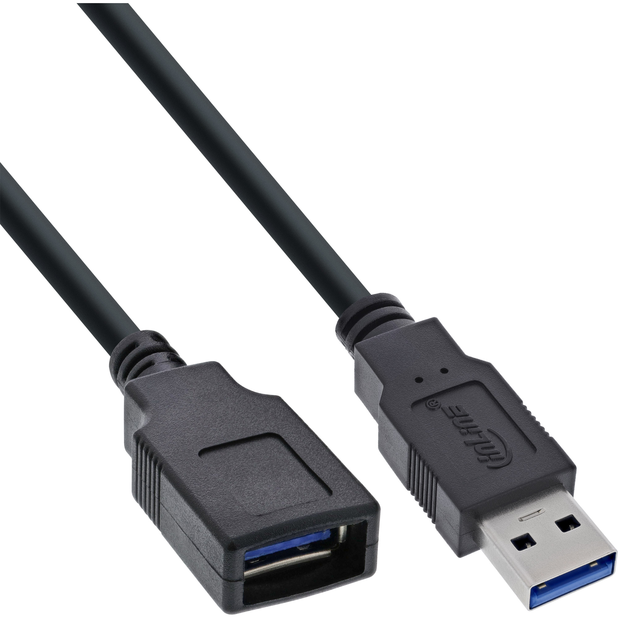 Inline® USB 3.2 Gen.1 Kabel, A Stecker / Buchse, schwarz, 1,5m