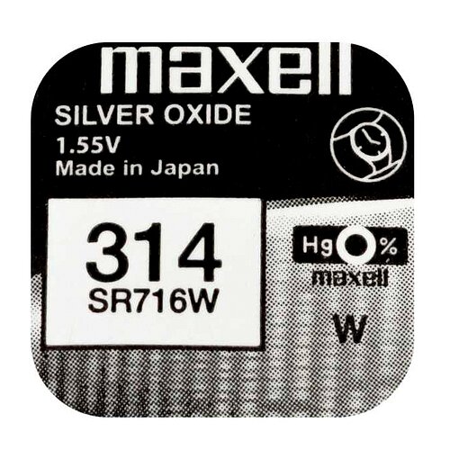 10x SR716W 314 Silberoxid Batterie Maxell 1,55 V