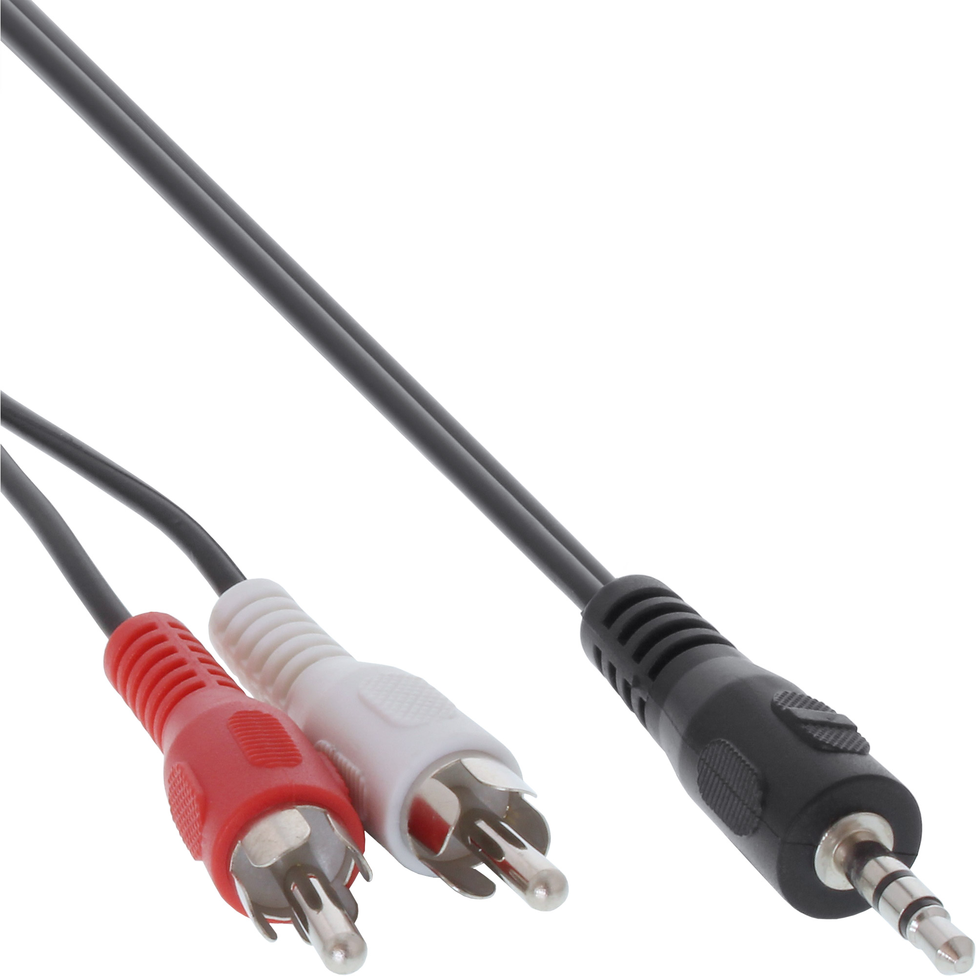 Inline® Cinch/Klinke Kabel, 2x Cinch Stecker an 3,5mm Klinke Stecker, 0,5m- Schwarz Inline® Cinch/Klinke Kabel, 2x Cinch Stecker an 3,5mm Klinke Stecker, 0,5m- Schwarz