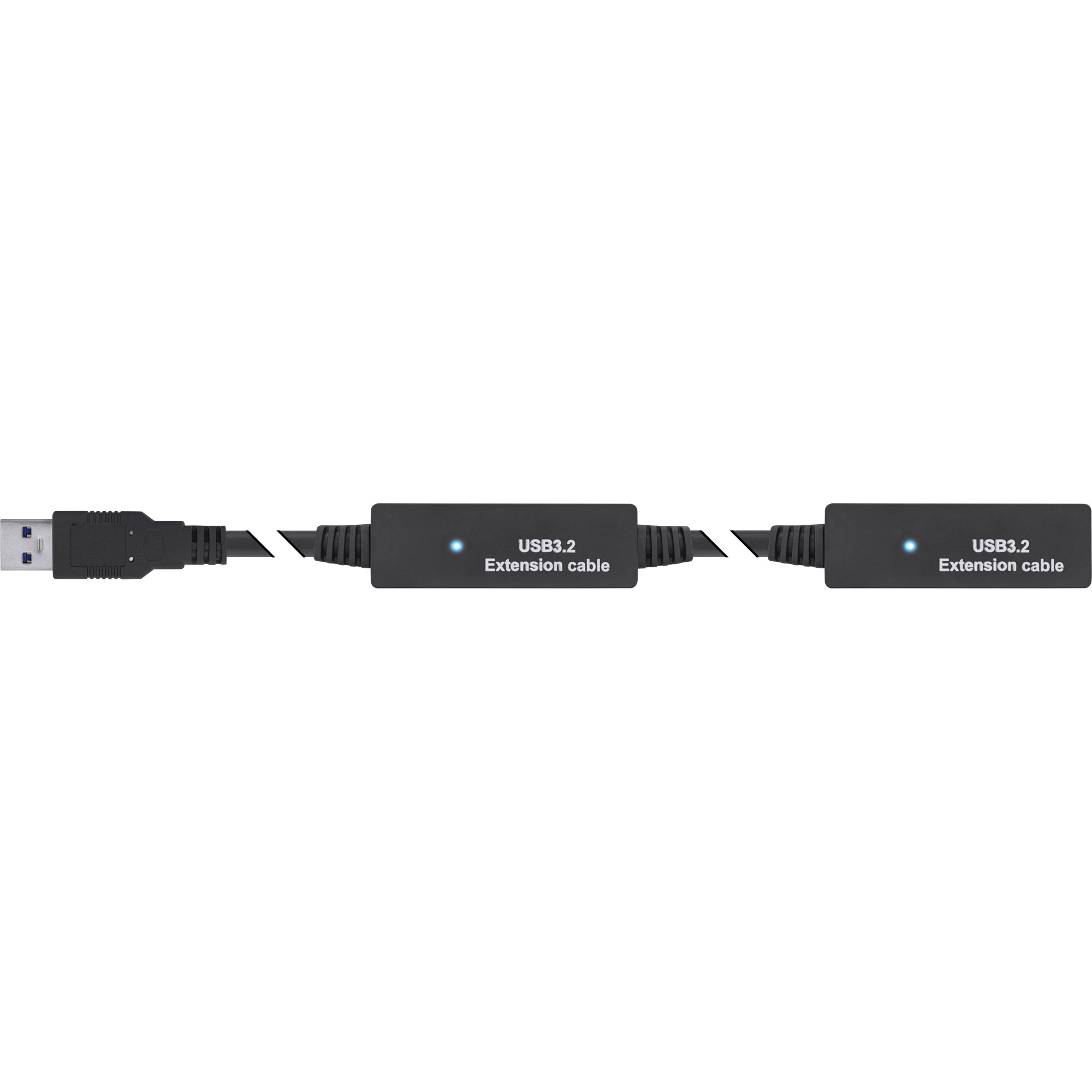 Inline® USB 3.2 Gen.1 Aktiv-VerLängerung, USB-A Stecker an USB-C Buchse, 15m
