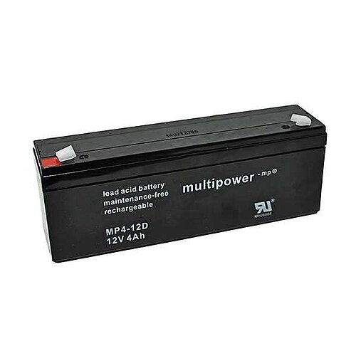 Multipower MP4-12D AGM 12 V 4,0 Ah - 4,8mm Faston Multipower MP4-12D AGM 12 V 4,0 Ah - 4,8mm Faston
