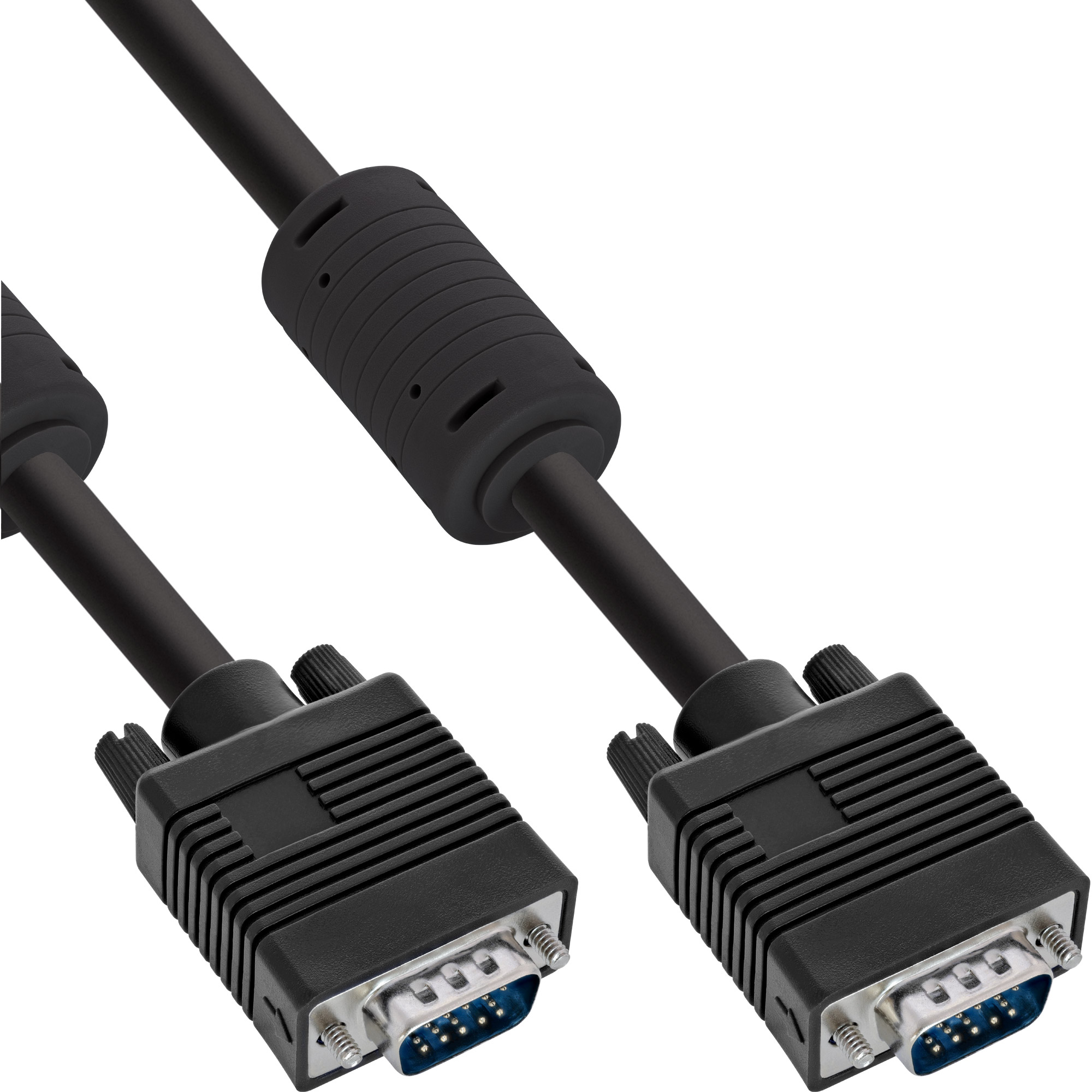 Inline® S-VGA Kabel, 15pol HD Stecker / Stecker, schwarz, 1m