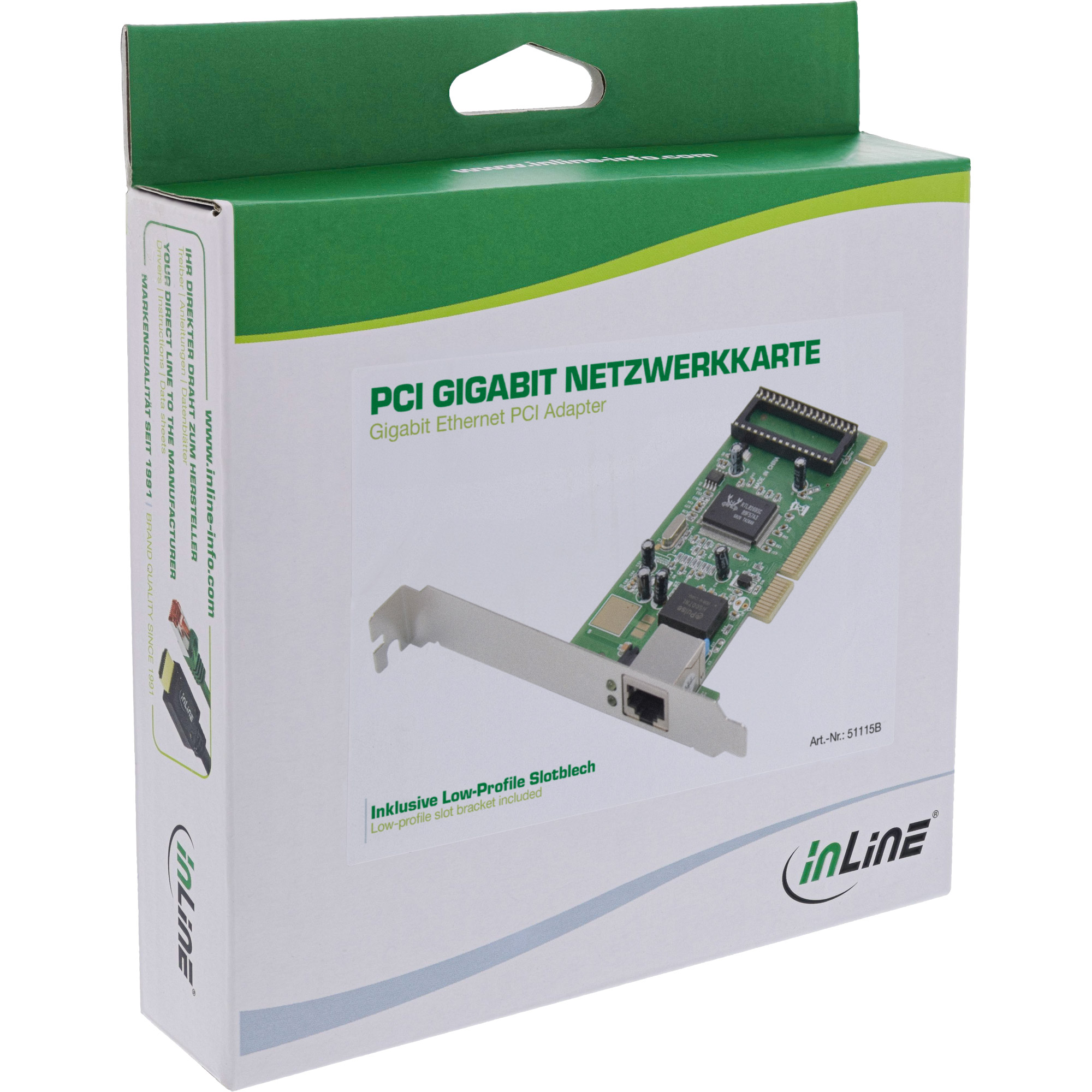 InLine® Gigabit Netzwerkkarte, 1Gb/s, PCI