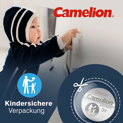 Camelion CR2032 Lithium Knopfzelle 3V - 5 Batterien - 1 x 5er Streifen Camelion CR2032 Lithium Knopfzelle 3V - 5 Batterien - 1 x 5er Streifen