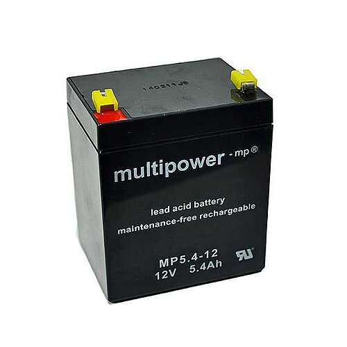 Multipower MP5.4-12 AGM 12 V 5,4Ah - 4,8mm Faston Multipower MP5.4-12 AGM 12 V 5,4Ah - 4,8mm Faston