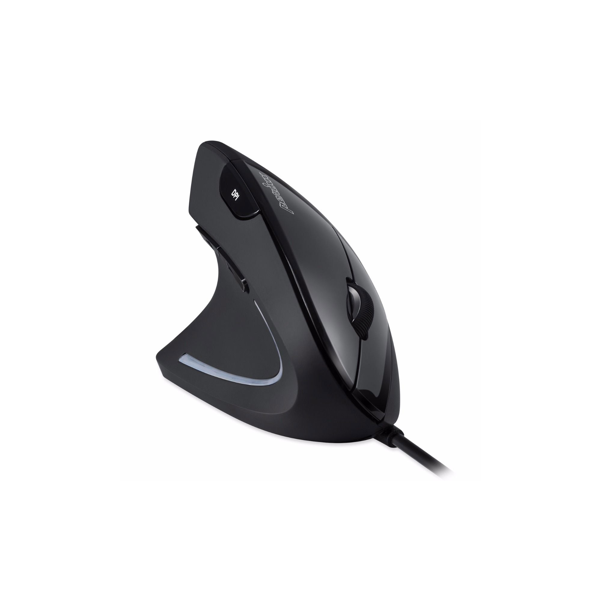 Perixx PERIMICE-513 L, ergonomische Maus, für LinksHänder, vertikal, schwarz