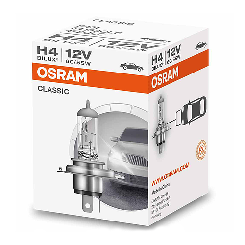 OSRAM H4 12V 60/55W P43t Classic Faltschachtel 1 Stück