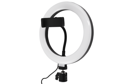 LED Ringleuchte für Smartphone,  Ø20 cm, 3 Lichtfarben,