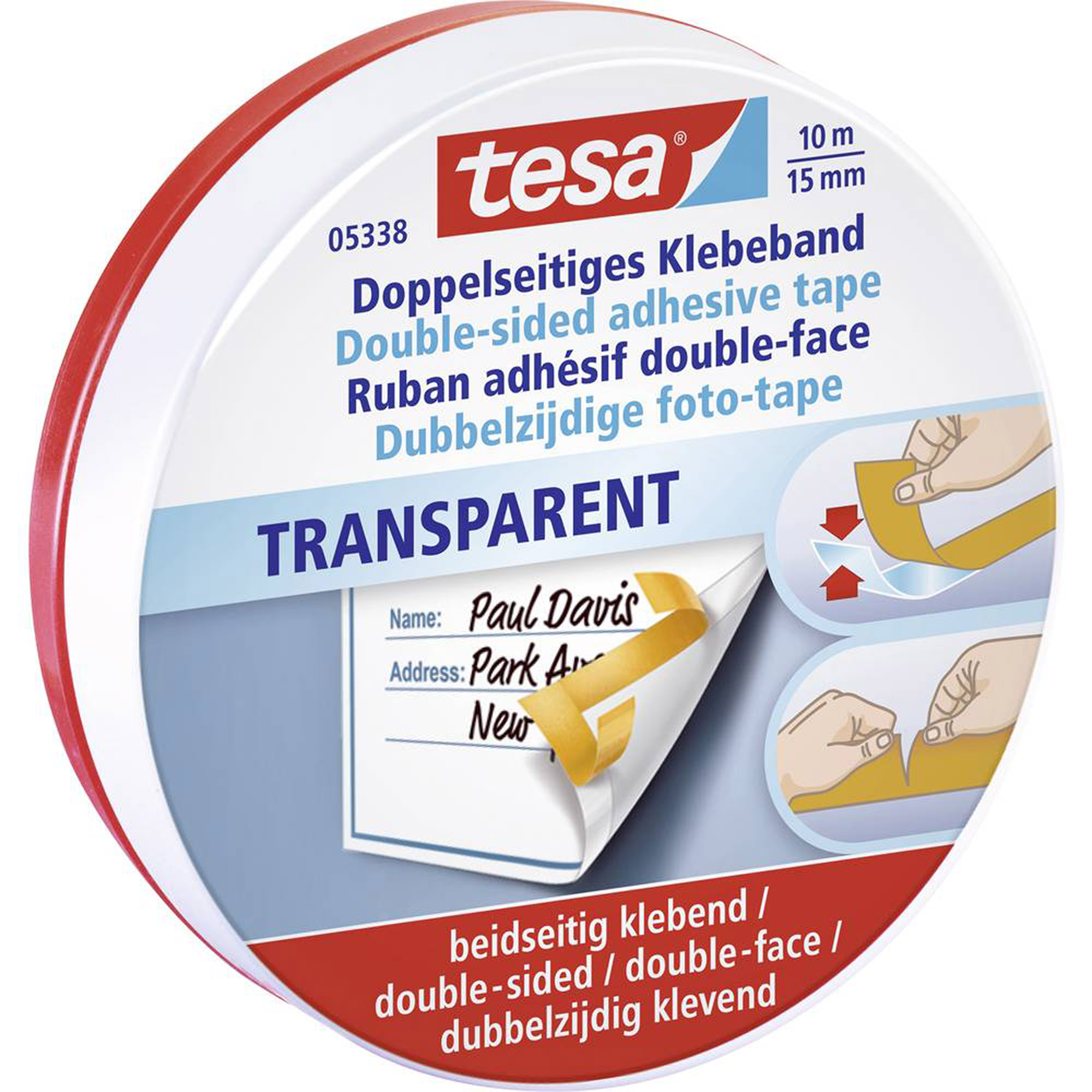 tesa® Doppelband, 10m x 15mm