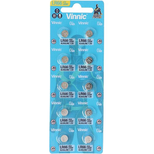 10x Vinnic AG4 LR66 LR626 377 1.5V Alkaline Knopfzelle