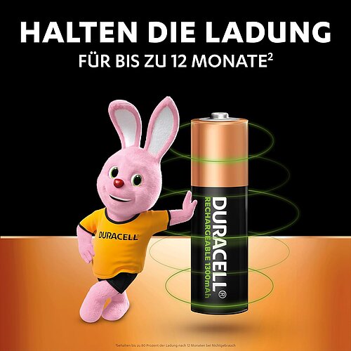 4x Duracell NiMH AA Mignon 1300mAh HR6 Akku