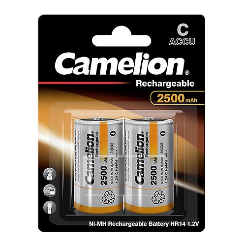 2x Camelion NiMH Baby C Akku 2500mAh HR14 Classic Akku