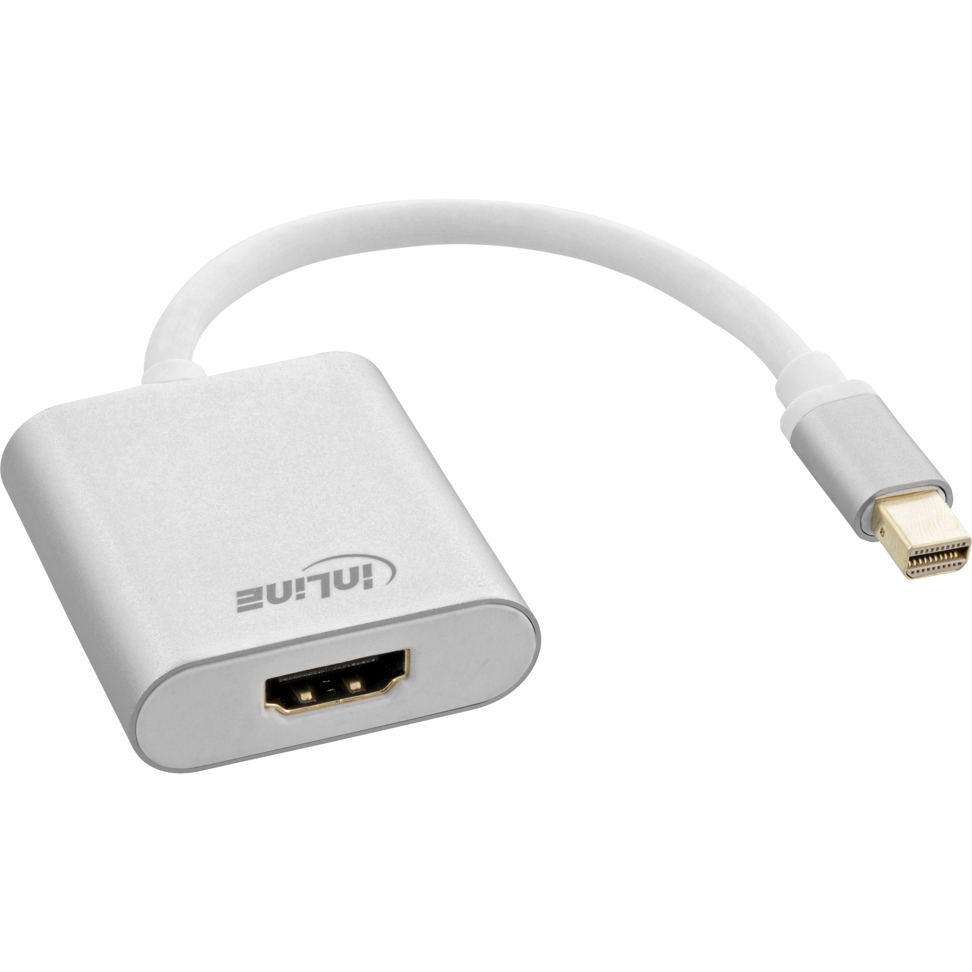 Inline® Mini DisplayPort HDMI Adapterkabel Aluminium mit Audio, 4K/60Hz