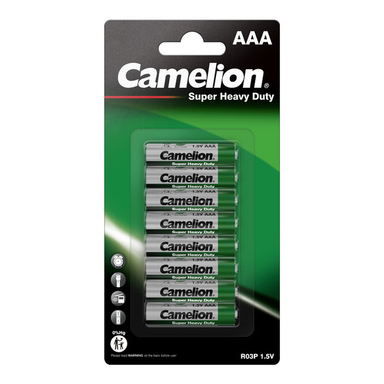 8x Camelion Super Heavy Duty AAA Micro R03 Zink Kohle Batterie 8x Camelion Super Heavy Duty AAA Micro R03 Zink Kohle Batterie
